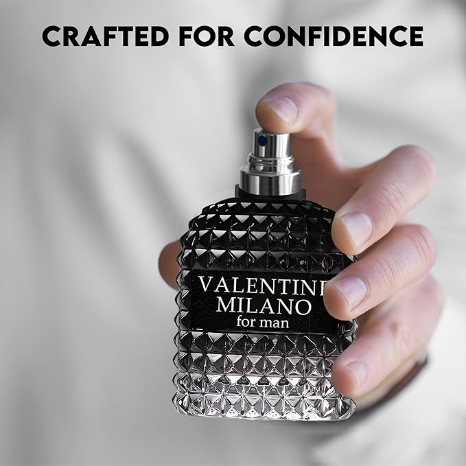 VALENTINE MILANO and AZURE NOIR FOR MEN POUR HOMME Cologne for Combo Pack Men Eau de Toilette (Inspired by The Most Wanted) Fragrance 3.4oz/100ml, Natural Spray, Long Lasting (Pack of 2))