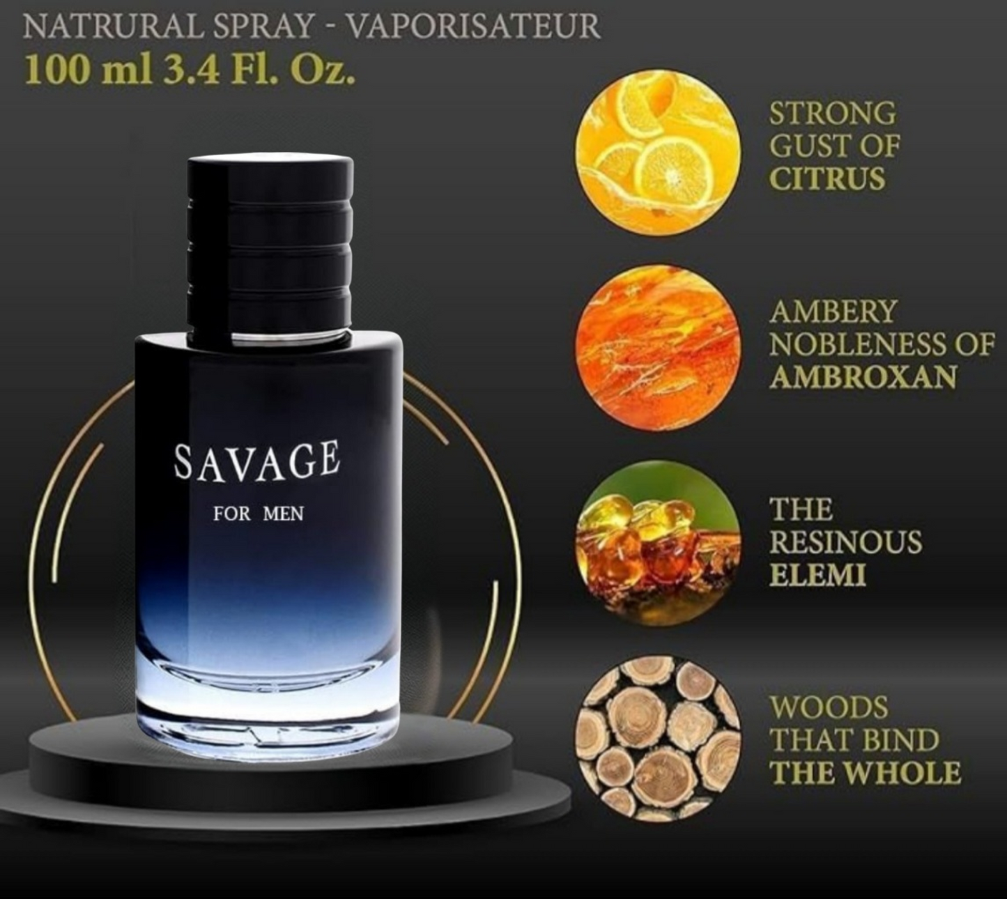 SAVAGE FOR MEN and VALENTINE MILANO FOR MEN Combo Pack Cologne Eau de Parfum Men's Fragrance 3.4oz/100ml, Natural Spray, Long Lasting (Pack of 2)