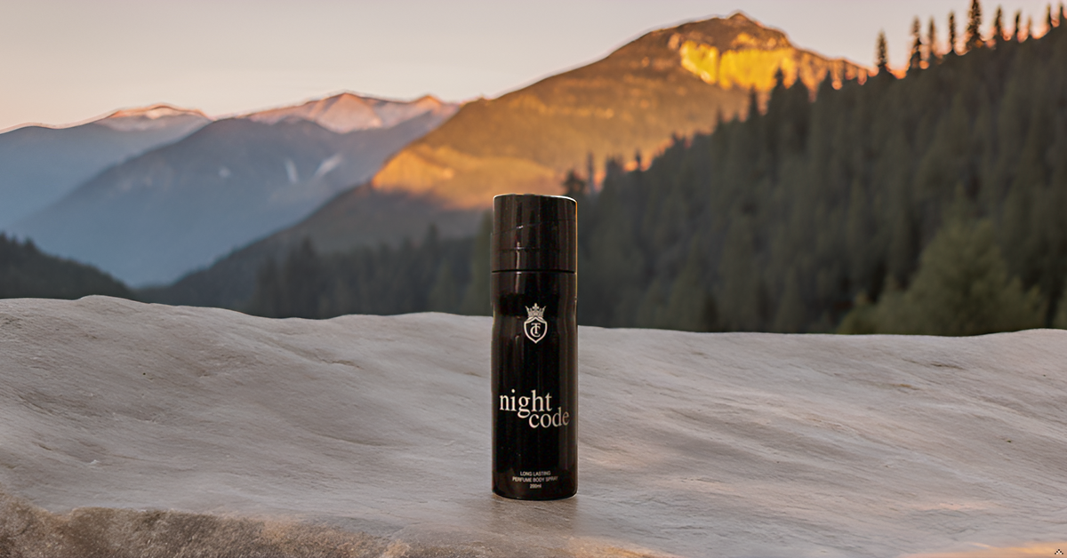 NIGHT CODE Cologne (3.4oz/100ml) and Body Spray (200ml) Combo Pack Natural Spray, Long Lasting (Pack of 2)