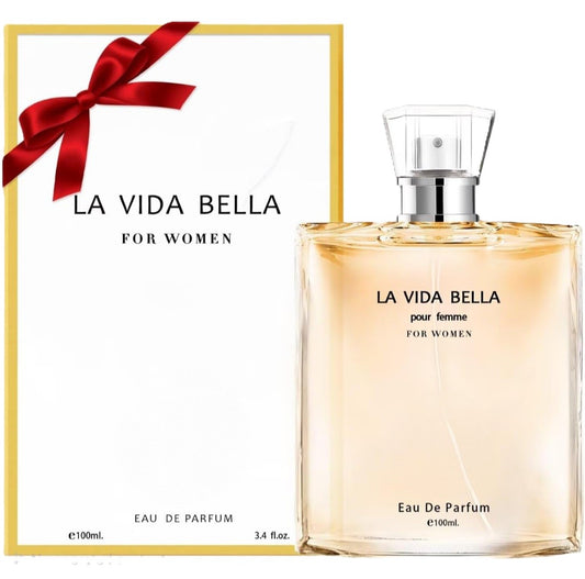 LA VIDA BELLA Eau De Parfum for Women, 3.4 fl oz, Natural Spray - Rich, Elegant Aroma filled with Gourmand, Fruity and Floral Tones. Ideal for gift on special occasions, Birthdays.