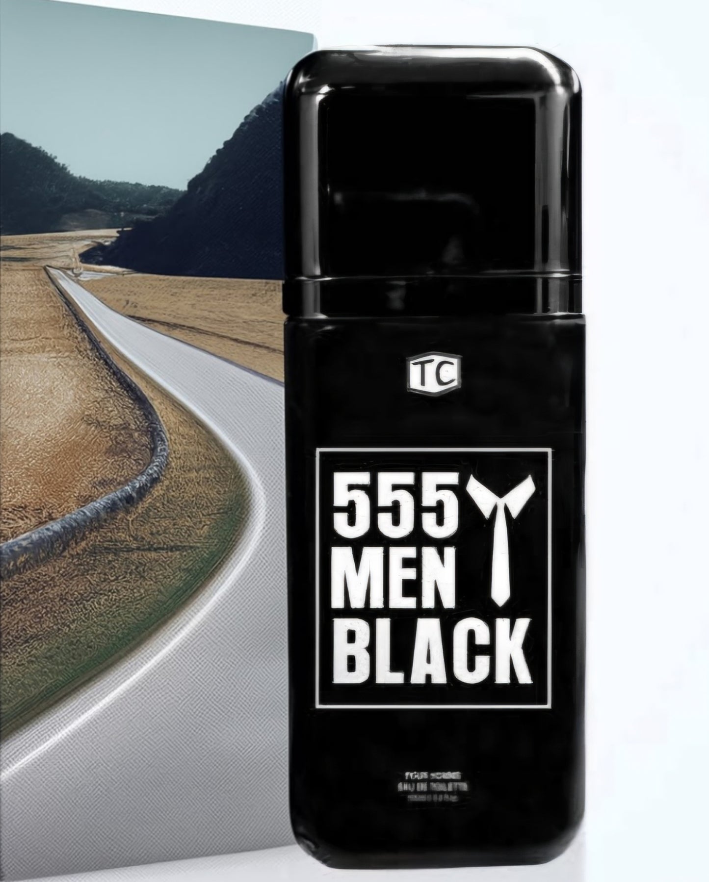 555 MEN IN BLACK Cologne for Men Eau De Toilette 3.4oz/100ml, Natural Spray, Long Lasting