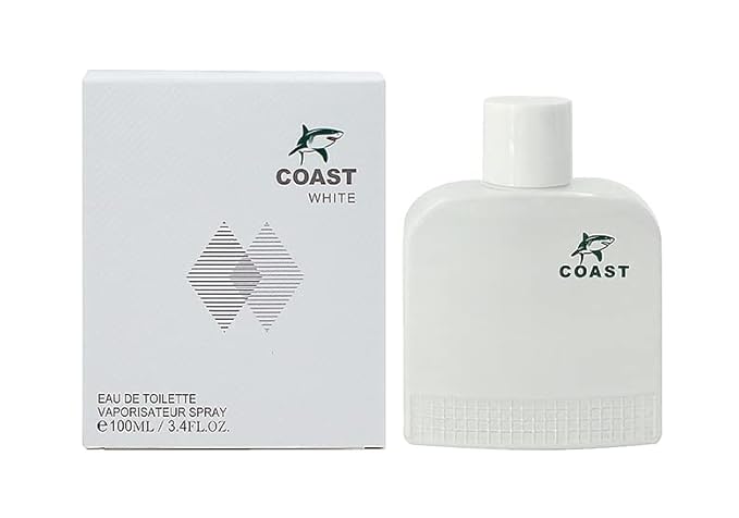 VALENTINE MILANO and (COAST WHITE Cologne for Men Combo Pack Eau de Toilette Fragrance 3.4oz/100ml, Natural Spray, Long Lasting (Pack of 2))