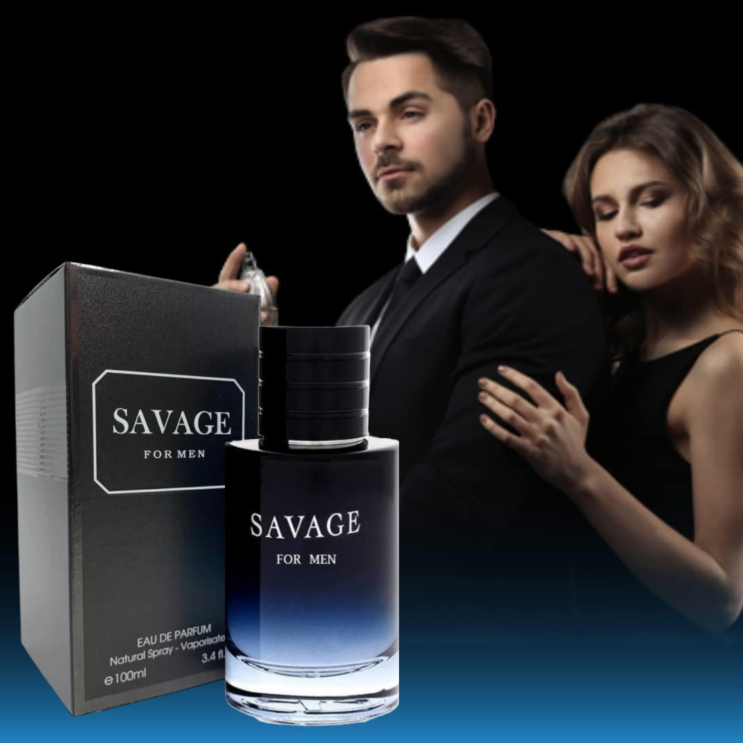 SAVAGE FOR MEN Cologne Eau de Parfum Men's Fragrance 3.4oz/100ml, Natural Spray, Long Lasting (SAVAGE FOR MEN - (3 PCS))