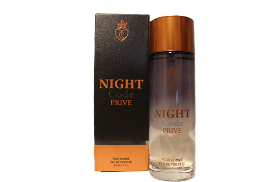 NIGHT CODE PRIV Cologne for Men Eau De Toilette 3.4oz/100ml, Natural Spray, Long Lasting