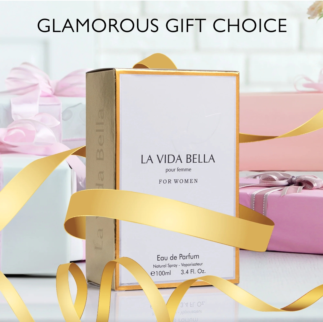 LA VIDA BELLA Eau De Parfum for Women, 3.4 fl oz, Natural Spray - Rich, Elegant Aroma filled with Gourmand, Fruity and Floral Tones. Ideal for gift on special occasions, Birthdays.