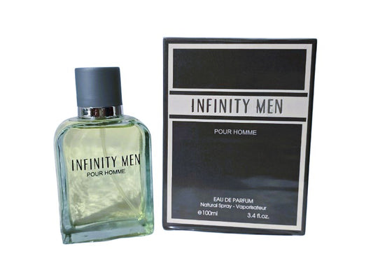 INFINITY MEN Cologne for Men Eau de Parfum Refreshing Citrusy & Floral Top Notes with Subtle Woody Undertones Smell Fresh All Day Fragrance 3.4oz/100ml, Natural Spray, Long Lasting