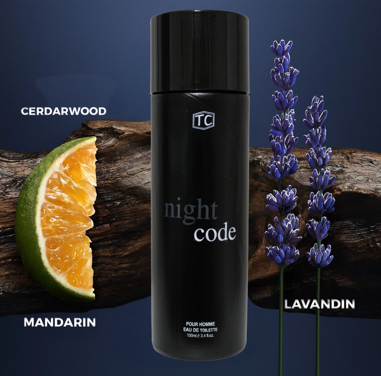 NIGHT CODE Cologne (3.4oz/100ml) and Body Spray (200ml) Combo Pack Natural Spray, Long Lasting (Pack of 2)