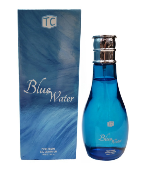 BLUE WATER Eau De Parfum for Women, 3.4 fl oz, Natural Spray - Rich, Elegant Aroma filled with Aquatic and Floral Tones. Ideal for gift on special occasions, Birthdays.