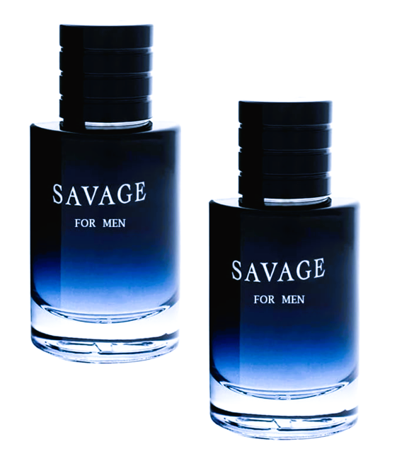 SAVAGE FOR MEN Cologne Eau de Parfum Men's Fragrance 3.4oz/100ml, Natural Spray, Long Lasting (SAVAGE FOR MEN - (2 PCS))