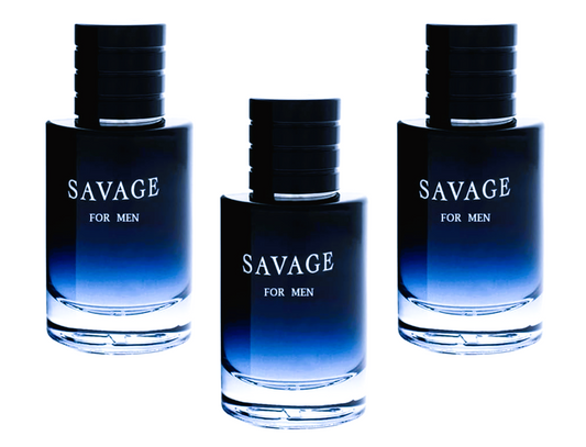 SAVAGE FOR MEN Cologne Eau de Parfum Men's Fragrance 3.4oz/100ml, Natural Spray, Long Lasting (SAVAGE FOR MEN - (3 PCS))