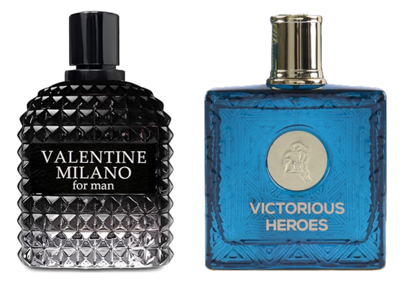 VALENTINE MILANO and (VICTORIOUS HEROES Cologne for Men Eau de Toilette Elegant Cedarwood and Vanilla Fragrance 3 FL.OZ, Natural Spray, Long Lasting (Pack of 2))