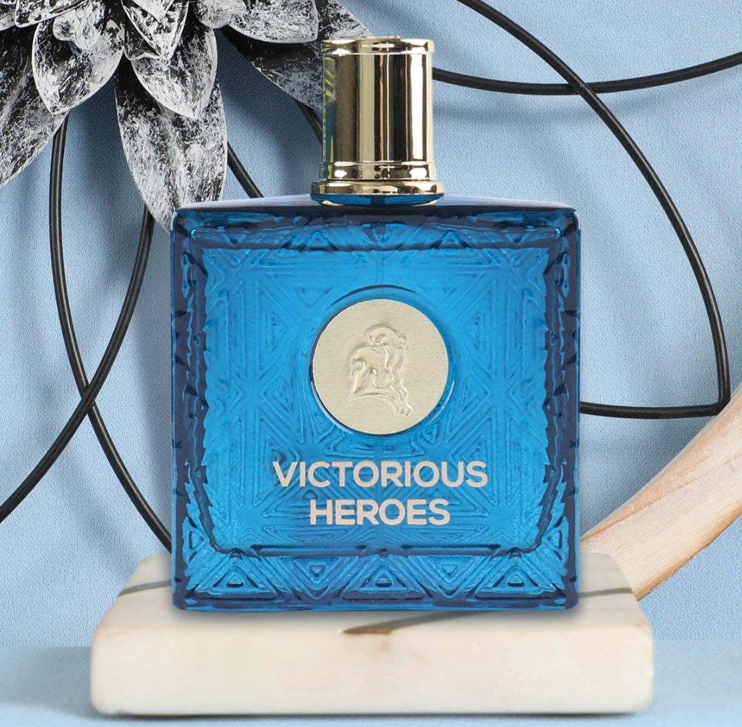 VALENTINE MILANO and (VICTORIOUS HEROES Cologne for Men Eau de Toilette Elegant Cedarwood and Vanilla Fragrance 3 FL.OZ, Natural Spray, Long Lasting (Pack of 2))