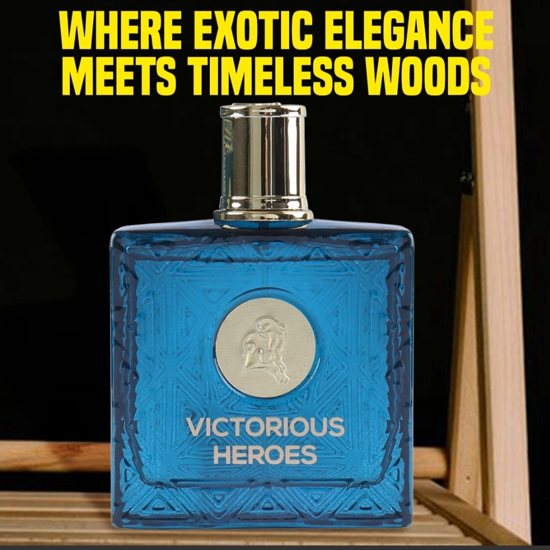 VICTORIOUS HEROES Cologne for Men Eau de Toilette Elegant Cedarwood and Vanilla Fragrance 3 FL.OZ, Natural Spray, Long Lasting