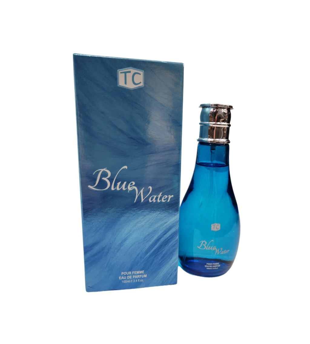 BLUE WATER Eau De Parfum for Women, 3.4 fl oz, Natural Spray - Rich, Elegant Aroma filled with Aquatic and Floral Tones. Ideal for gift on special occasions, Birthdays.