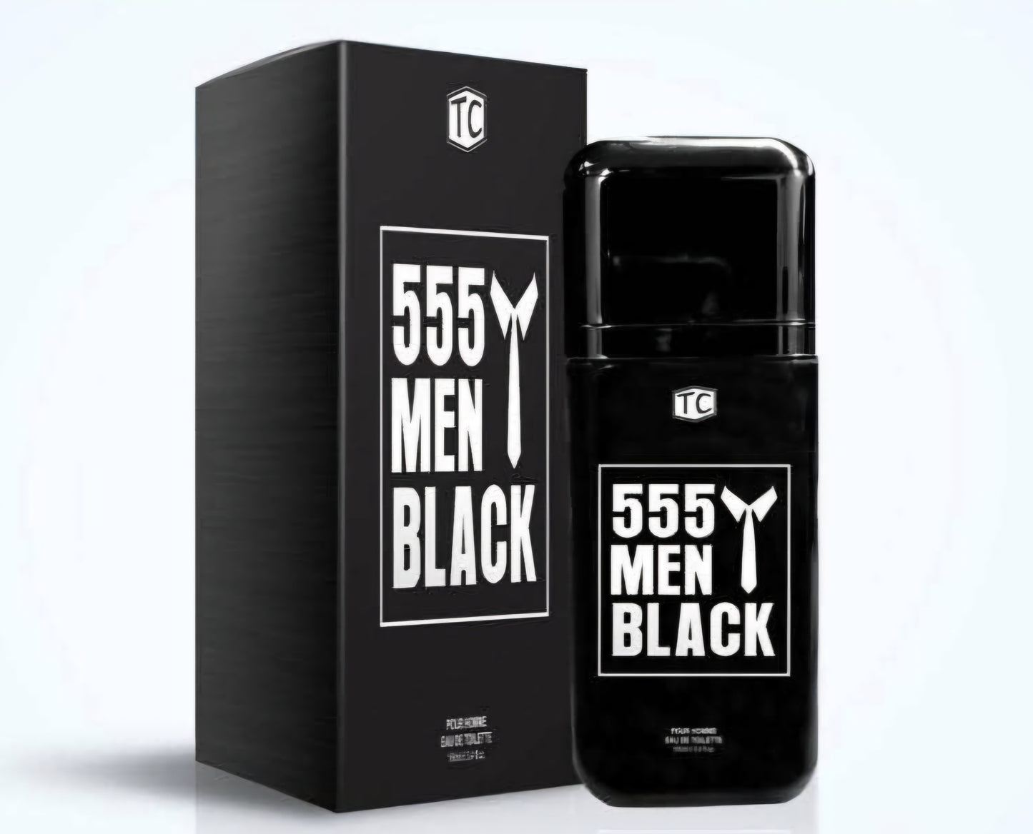 555 MEN IN BLACK Cologne for Men Eau De Toilette 3.4oz/100ml, Natural Spray, Long Lasting