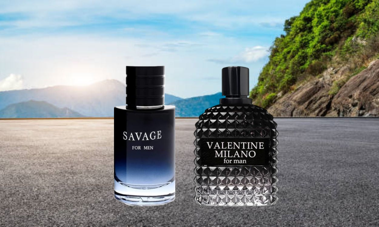 VALENTINE MILANO and (SAVAGE FOR MEN Combo Pack Cologne Eau de Parfum Men's Fragrance 3.4oz/100ml, Natural Spray, Long Lasting (Pack of 2))